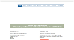 Desktop Screenshot of irishredandwhitesetterclub.org