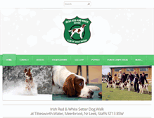 Tablet Screenshot of irishredandwhitesetterclub.com